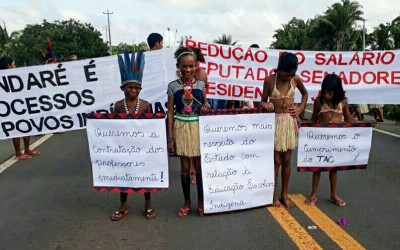 Guajajaras blocked BR 316 in defense of the indigenous rights