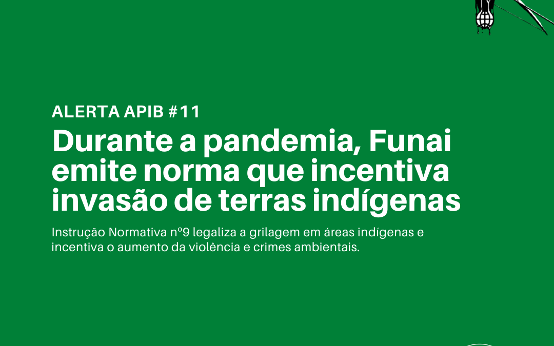 #11 Durante a pandemia, Funai emite norma que incentiva invasão de terras indígenas
