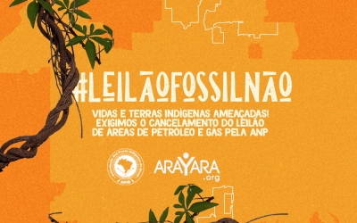 #LeilãoFóssilNão: Organizações demandam cancelamento de leilão de áreas de petróleo e gás que ameaçam vidas e terras indígenas