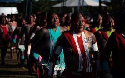 Indígenas exigem ‘Demarcação Já’ em Ato no Ministério da Justiça em Brasília