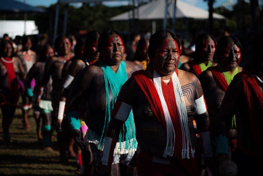 Indígenas exigem ‘Demarcação Já’ em Ato no Ministério da Justiça em Brasília