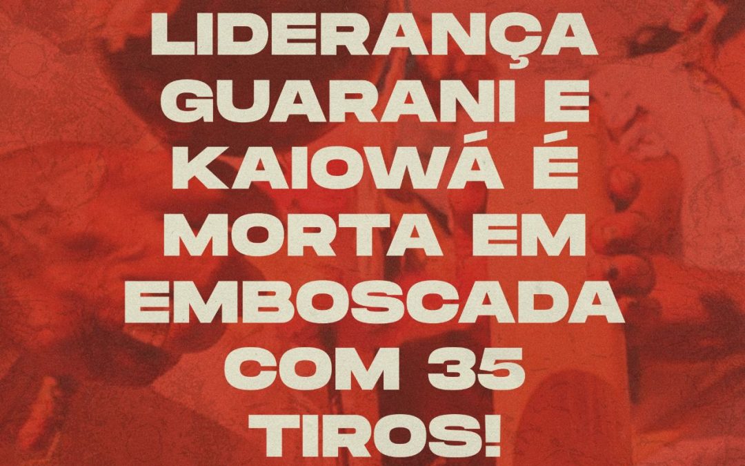 Liderança Guarani e Kaiowá é morta em Emboscada com 35 tiros!