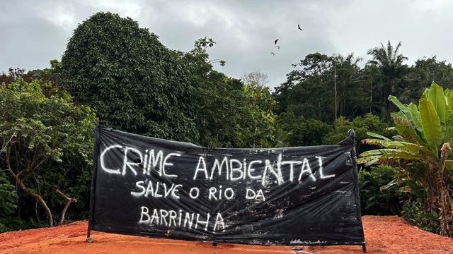 Comunidade da TI Comexatibá denuncia crime ambiental no Rio da Barrinha