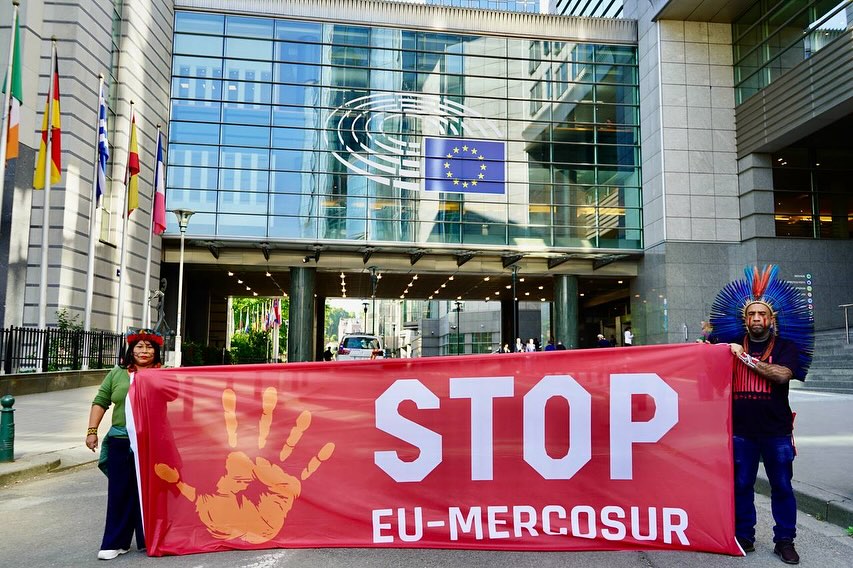 Em agenda com autoridades europeias, Apib reivindica votos contra o acordo UE-Mercosul e metas mais ambiciosas na COP30